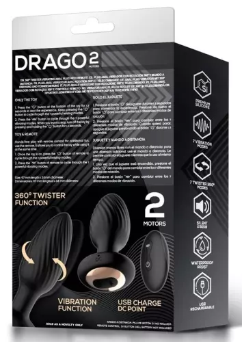 Vibrerend en roterend plug Drago 8 x 3.4cm – 9/9