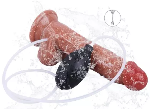 Ejakulierender Dildo Softy Cum 14 x 3,5cm Braun – 3/4