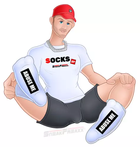 Weiße Socken Abuse Me – 2/3