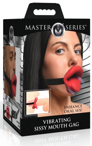 Sissy Mouth Vibrating Gag Red