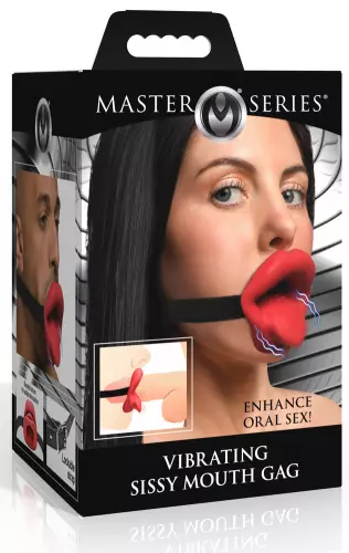 Vibrerend gag Sissy Mouth Rood – 1/4