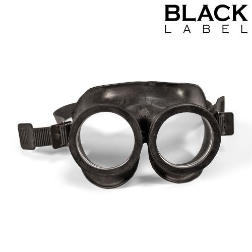 Echte Rubber Bril Goggles Zwart