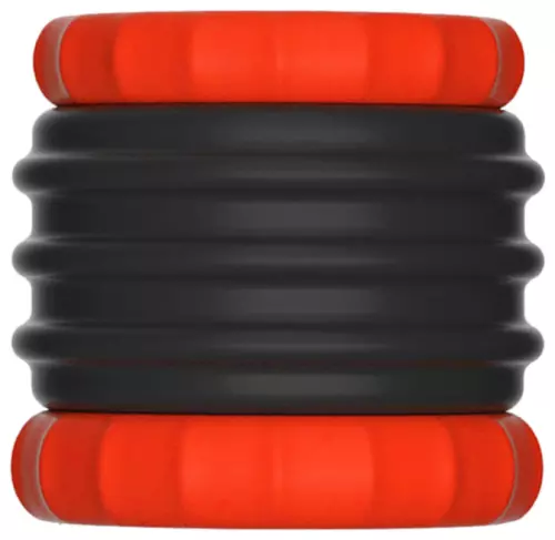 Ballstretcher 2 IN 1 32 mm - Hauteur 4.7 cm Rouge-Noir – 5/5